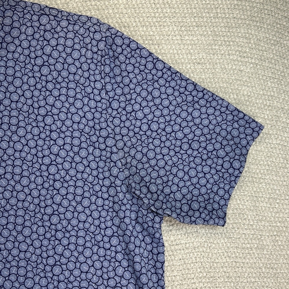 Peter Millar Polo Shirt Mens XL Blue Runner Performance Jersey Summer Comfort - Picture 4 of 16